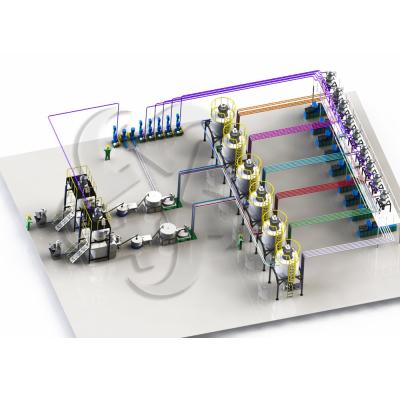 China Customized design automatic weighing mixing and dosing machine for plastic pvc wpc extrusion injection production for sale