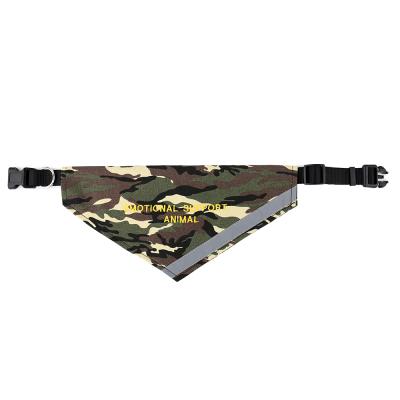 China ESA DETACHED Bandana Scarf Collar Customized Embroidery Logo Camouflage Service Dog Puppy Scarf Manufacturing for sale