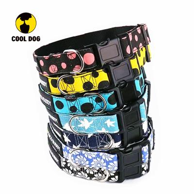 China Low moq wholesale cheap plain nylon canvas dog collar custom DETACHED for sale