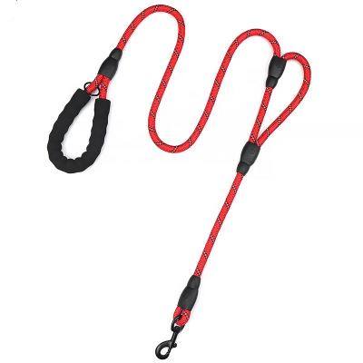 China Double Padded Handles Strong Smart Round Rope Dog Pet Leash With Soft Padded for sale