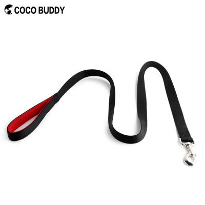 China Padded Matching Colors Nylon Neoprene Padded Safety Dog Single Handle Leash For Small Large Medium Large Dogs for sale