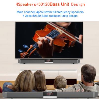 China Mini System TV Bar Home Theater 2.0ch Bar Speakers BT Radio Home Theater System Cinema Sound Sound Sound Bar for sale