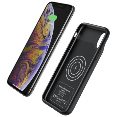 China Rechargeable Juice Bank Wireless Charging Case, 3500mAh Portable Ultra Thin Battery Extended Charger Case Cell Phone Case For Phone for sale