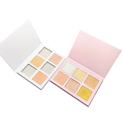 China 6 color waterproof high quality diy custom makeup highlighter bar palette packaging private label palette for sale