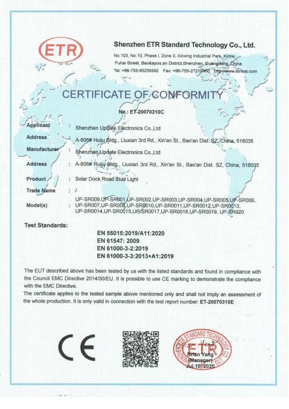 CE - Shenzhen Update Electronics Co., Ltd.