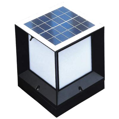 China Outdoor Waterproof IP 65 Garden Middle 4W Square Shape Solar Gate Post Light For Garden for sale