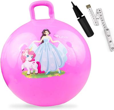 Китай Pink children's toy bouncing ball with handle indoor and outdoor high-quality toys продается