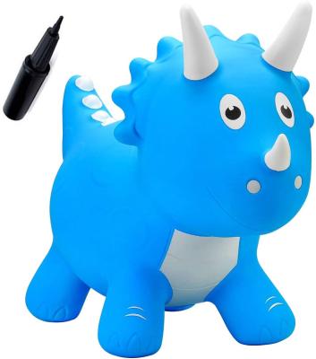 Cina Dinosaur Bouncy Horse Hopping Toys Bouncy Animals Hopper Inflatable Triceratops Bouncer Ride On Animals Toys Gift in vendita