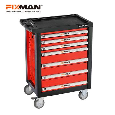 China Fixman New Design Mobile Cheap Tool Cabinet 7 Drawers With Tools Tool Trolley for sale