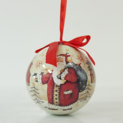 China Indoor Christmas / Door Decor 2022 Christmas Crystal Ball New Arrival High Quality Printing Glass Christmas Ball for sale