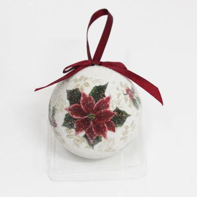 China Indoor Christmas / Door Decor 7.5cm Classic Christmas Tree Decoration Hanging Ball for sale