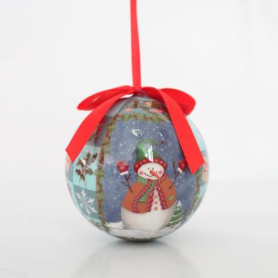 China Indoor Christmas / Door Decor 2022 Glossy Printing Glass Christmas Ball for sale