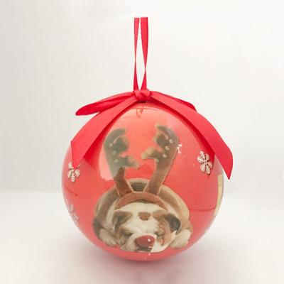 China Christamas Decoration OEM Crystal Paper Mache Christmas Ball Ornament for sale