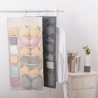 China Household Casual Space Saving Cloth Underwear Bra Net Storage Folding Hook Socks Hanging Bag for sale