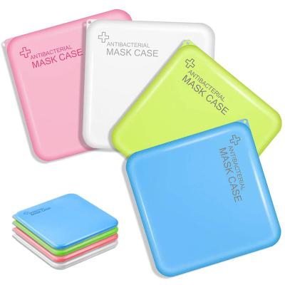 China Anti Bacterial Solid Color Portable Customized Viable Carry Face Maskes Storage Case Foldable Dustproof For Maskes for sale