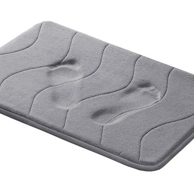 China Latest Modern Design Super Absorbent Memory Foam Carpettoilet Floor Mat for sale