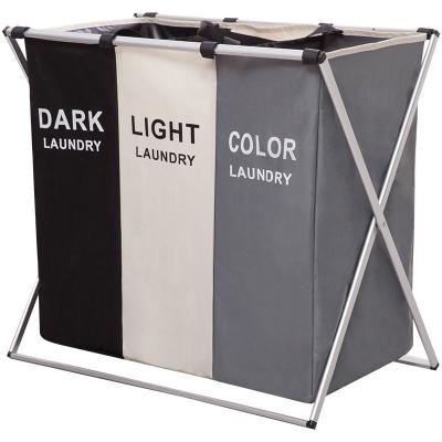 China Eco - Friendly Folding Laundry Basket Bag Bathroom Durable Laundry Hamper for sale