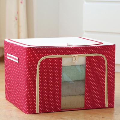 China Hot Sale Casual Folding Storage Bag With Zipper And Handles Nonwoven Fabric Storage Bag For Fabrics for sale