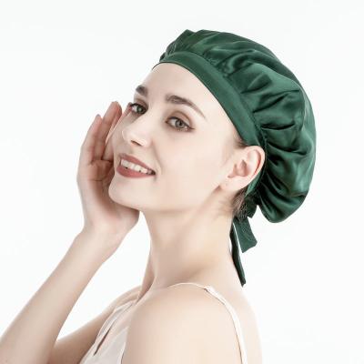 China OEKO-TEX 2021hot sale 100% silk hair bonnet sleep hat women satin for sale