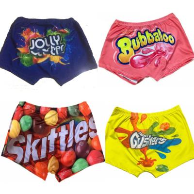 China 2021 Summer custom logo QUICK DRY candy snack adult boorty shorts printed for sale