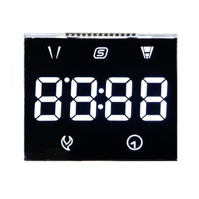 China Custom VA Segment LCD Display Digit High Contrast 3.4 Inch White LCD LED Backlight for sale