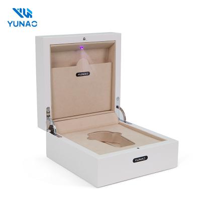 China Recyclable Special Style Design For White matte finish High Quality MDF Car Remote Control Box With Microfiber Sleeve for sale