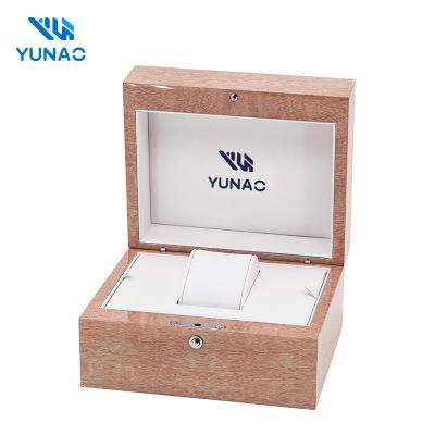 China Wood Factory Low Moq Custom Logo Wooden Watch Box Gift Boxes PU Leather Watch Box for sale