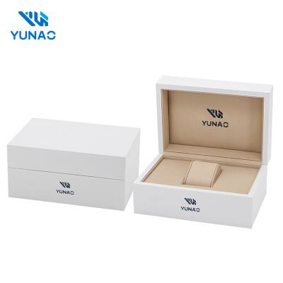 China Recyclable OEM/ODM Custom Manufacture Luxury Matte Finish With Customized Color  MDF White wooden watch box/case for sale