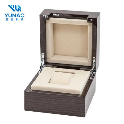 China Wood Customized High End Watch Wooden Box Fashion Veneer Watch Packaging Box for sale