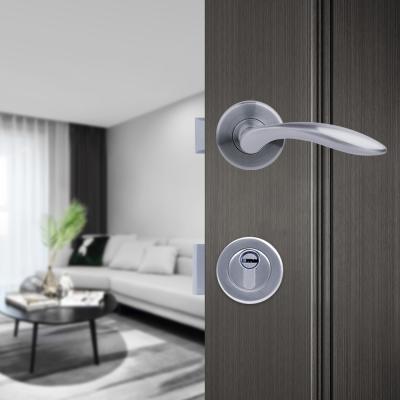 China OEM Designer European Style Zinc Alloy Lever Door Handle Modern Zinc Alloy Single Lock for sale