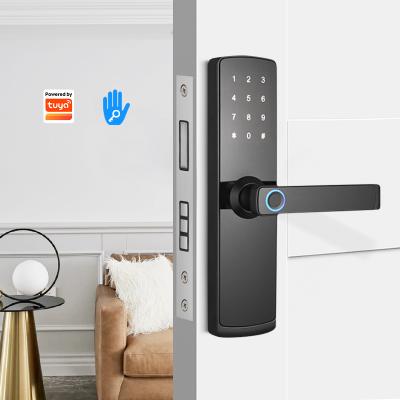 China Hotel Apartments Office Manufacturer New Design Intelligent Digital Tuya TTlock Fingerprint Home Smart Door Lock for sale