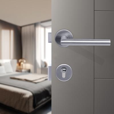 China Interior Door Handle Lever Herrajes Para Muebles Modern Tubular Stainless Steel Lever Handles for sale