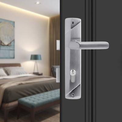 China New Security Main Door Lever Modern European Commercial Wooden Entry Door Zinc Alloy Door Handle Sets for sale