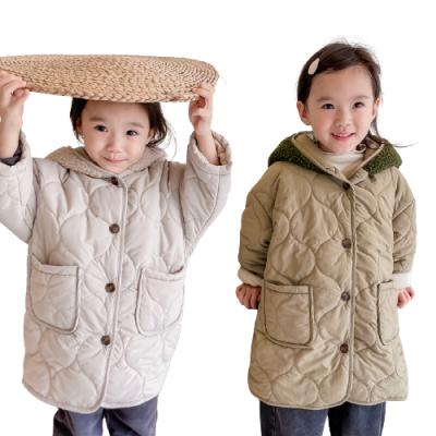 China Olive Green Lamb Wool Outwear Kids Clothes Girls Winter Breathable Coat for sale