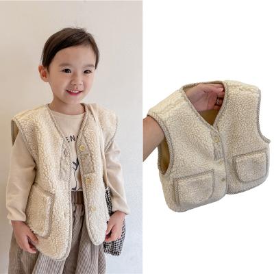 China Breathable Winter Soft Warm Kids Cashmere Vest Clothes Coat Kids Outwear For Boys Girls for sale