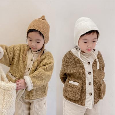 China New Arrival Breathable Kids Jacket Lamb Velvet Clothes For Girls Winter Children Cashmere Coat for sale