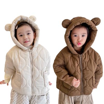 China Breathable Korean Thick Children Down Padded Hooded Jacket Girls Winter Coat for sale