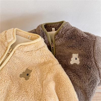 China Breathable Kids Designers Clothes Winter Baby Coat Child Lamb Where Velvet Outwear for sale