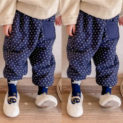 China High Quality Baby Winter Anti-wrinkle Bloomers Girls Cotton Pants Thick Stacked Pants for sale