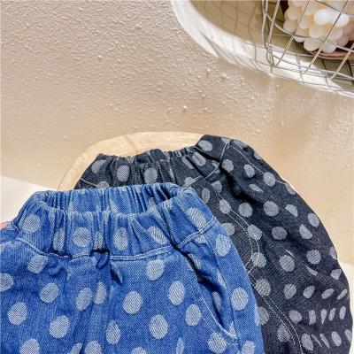 China Anti-Wrinkle Baby Dot Essential Bell Pants With Pockets Kid Harem Pants Girls 2021 for sale