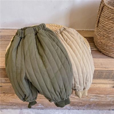 China High Quality Anti-wrinkle Baby Cotton Pants Children's Winter Thick Corduroy Pants for sale