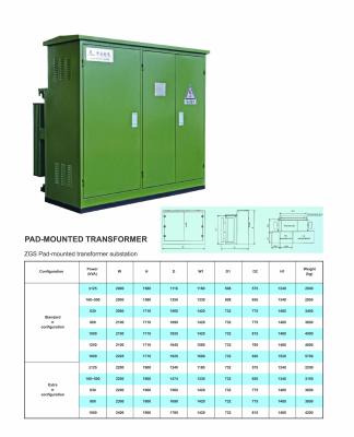 China Protection-mounted Power Transformer American Kind 400KVA Substation for sale