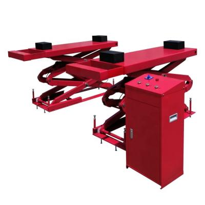 China Full Rise Scissor Lift For Pneumatic Car Auto Lift Ramp Vehicle Car Lift High Capacity Unlock 3T for sale