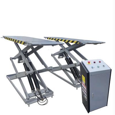 China Mid Rise Car Scissor Lift 3.5 Low Profile Siccor Lift Super Slim Ton Low Price Scissor Lift Crane 3500kg for sale