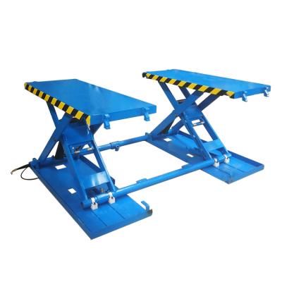 China 3 Ton Professional Low Profile Dent Repair Hydraulic Portable Midrise Automotive Mobile Scissor Car Lift for sale