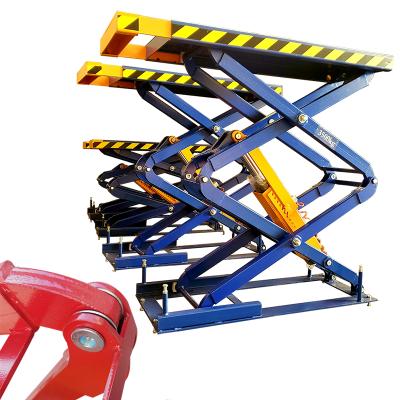 China China In Floor Installed Pneumatic Car Scissor Car Lift Cheap Price Floor Scissor Lift Outdoor Installed 3500kg for sale