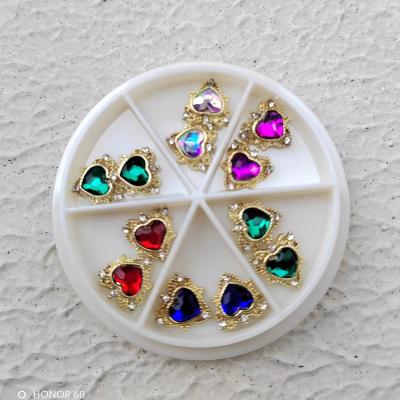 China Various Functions and Styles Wholesale 3D Nail DAY Accessories Combine Rhinestone Bear Butterfly Heart Shaped Nail Art Pendant for sale