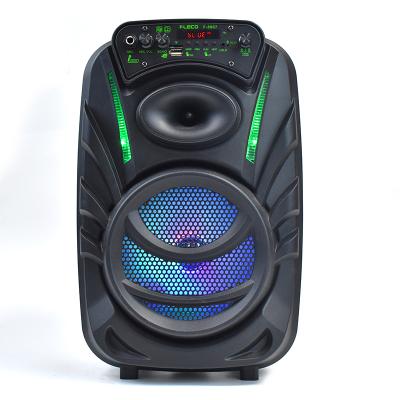 China High Quality Colorful LED Light Aoxin 8 Inch Professional Speaker Subwoofer Multifunctional Led Light Party DJ Speaker for sale