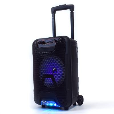 China Portable Blue Tooth 5 Colorful LED Light Part Altavoz De La Carretilla Lights 6 8 10 Inch Portable Trolley Wireless Speaker for sale