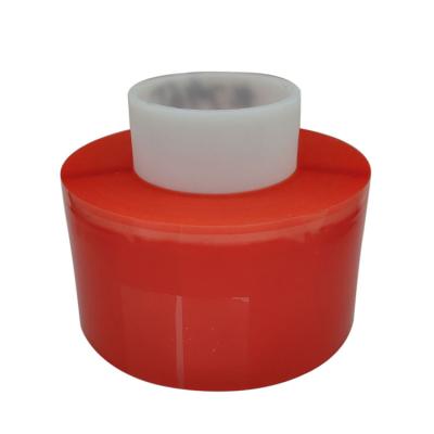 China Membrane heat resistant high viscosity red transparent PET double sided ethylene terephthalate tape for sale